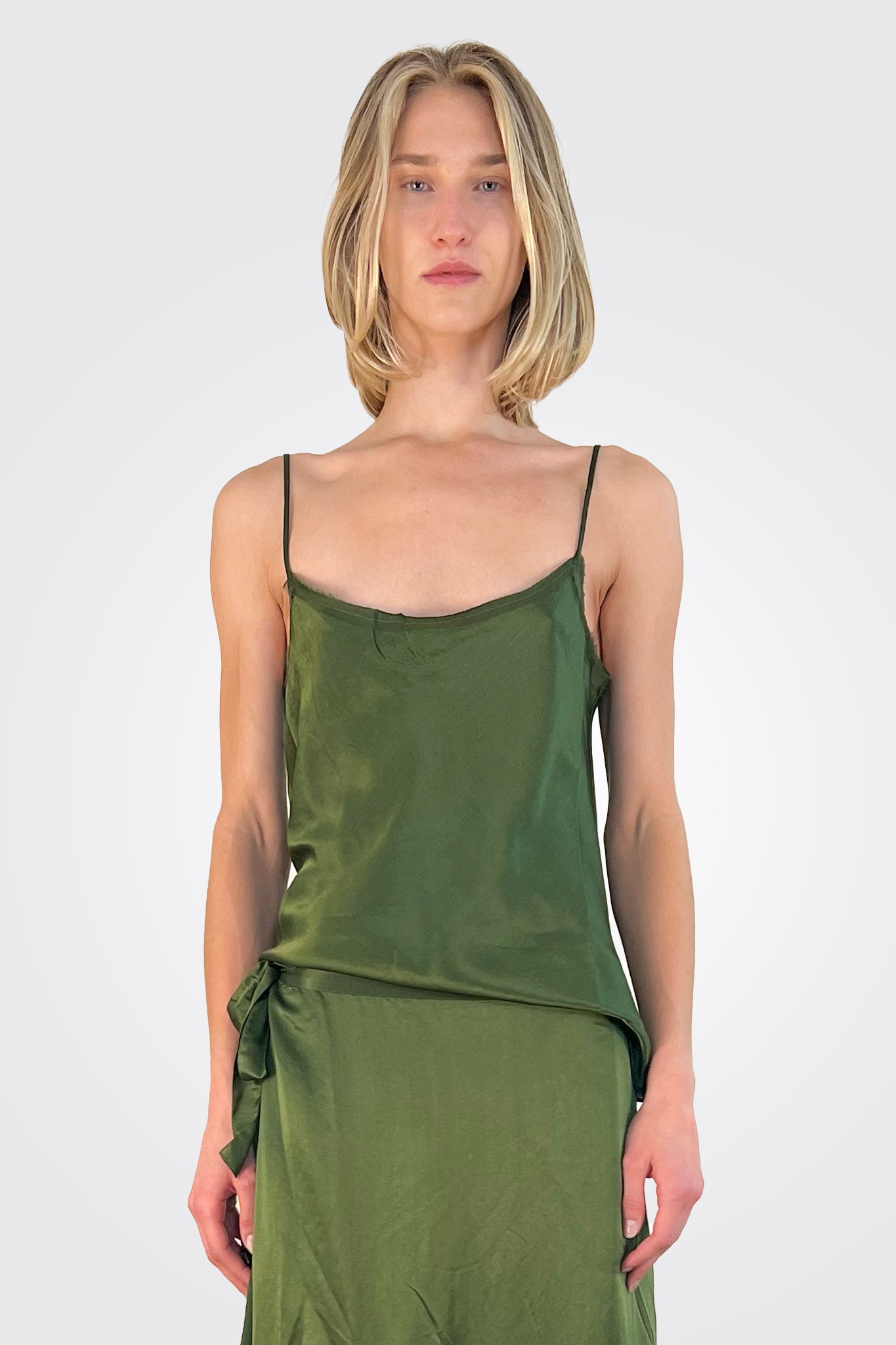 Loose Cami - Utility Green by Brazeau Tricot | 25 South Boutiques