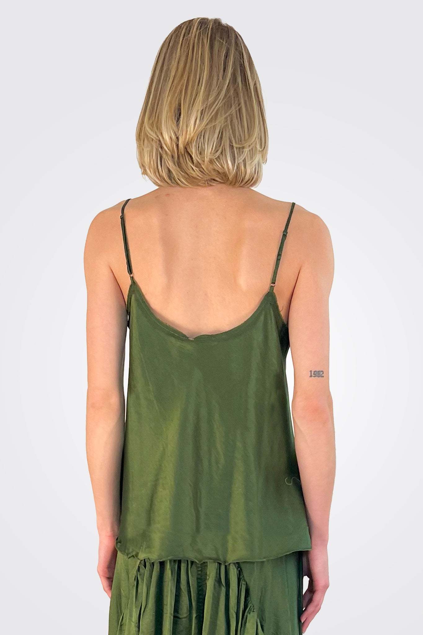 Loose Cami - Utility Green by Brazeau Tricot — view 3
