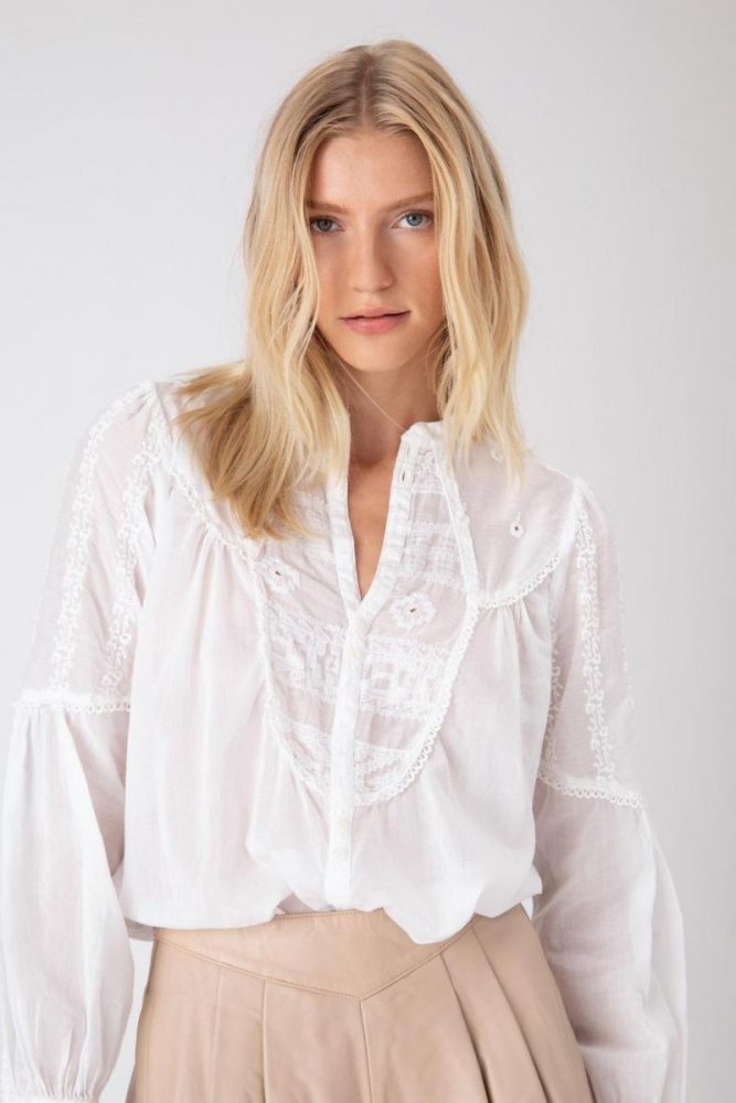 Athena Blouse - White by Burning Torch — alternate view