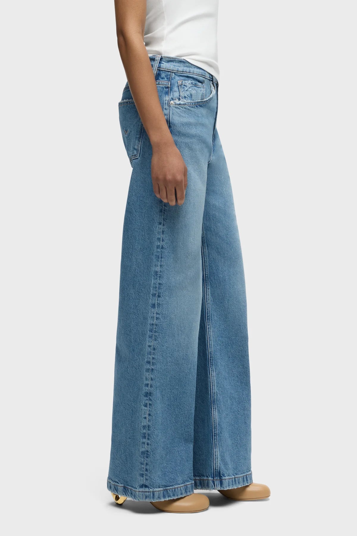 Jodie Loose Fit Wide Leg Jean - Goddess by Hudson — view 3