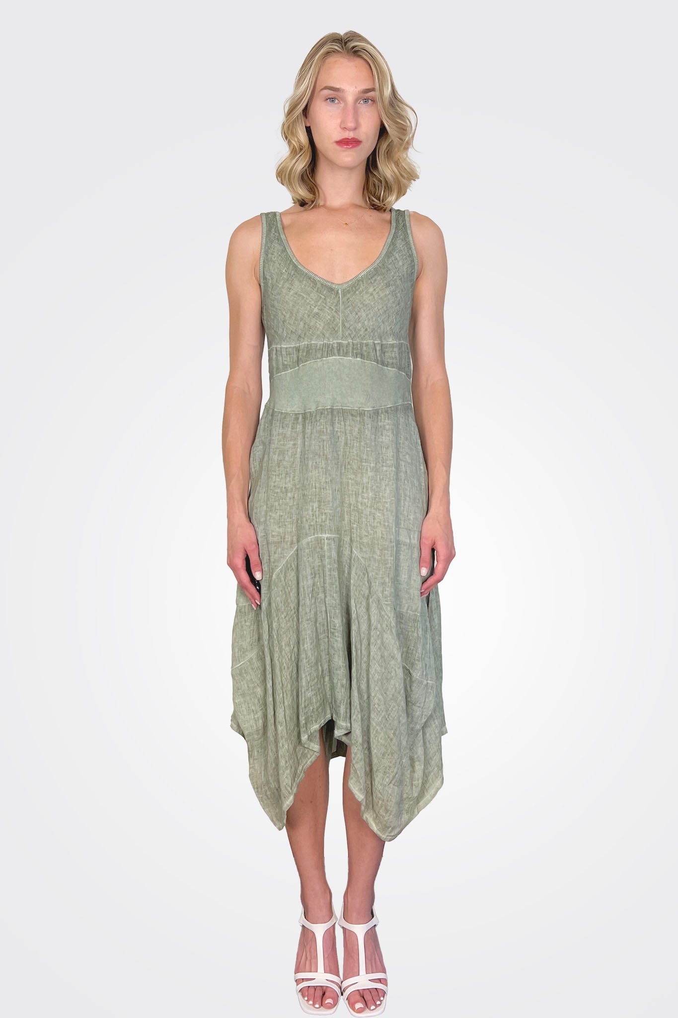 Linen Magic Dress - Cactus Wash by Inizio | 25 South Boutiques
