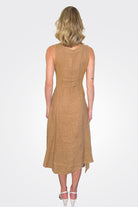 Linen Asym Dress - Cafe by Inizio — alternate view