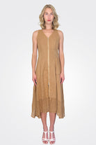 Linen Zip Up Dress - Cafe by Inizio | 25 South Boutiques