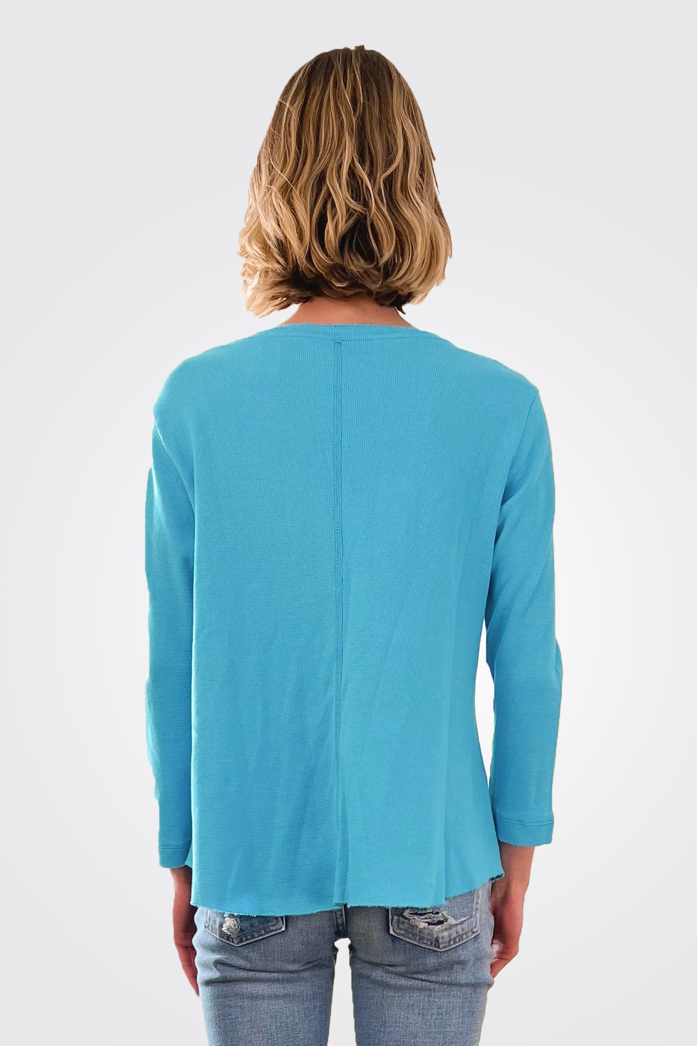 Lara Top - Blue Atoll by Caite — alternate view