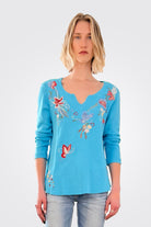 Lara Top - Blue Atoll by Caite | 25 South Boutiques