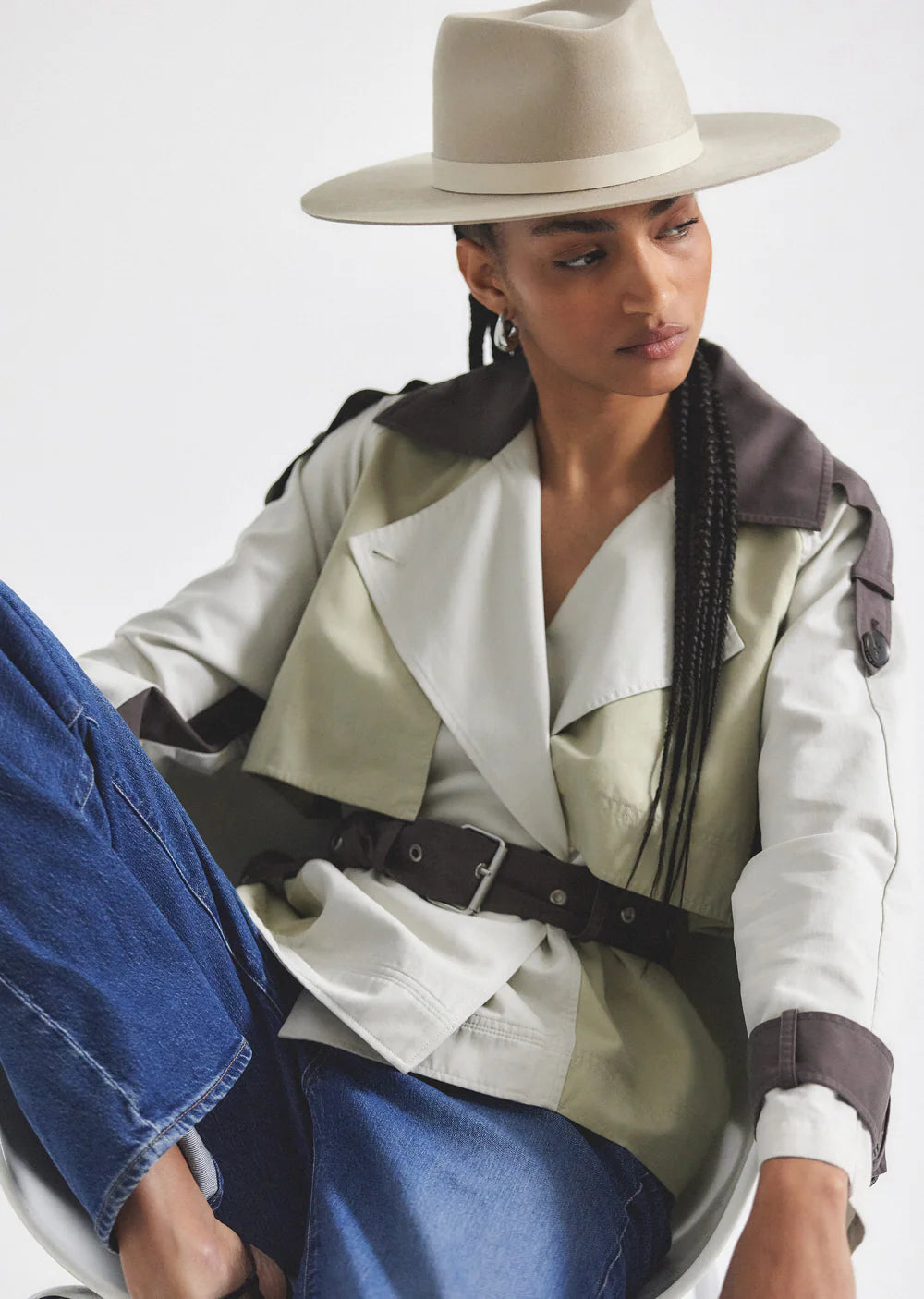 Ines Cropped Trench Jacket - Calico Multi by Derek Lam — view 5