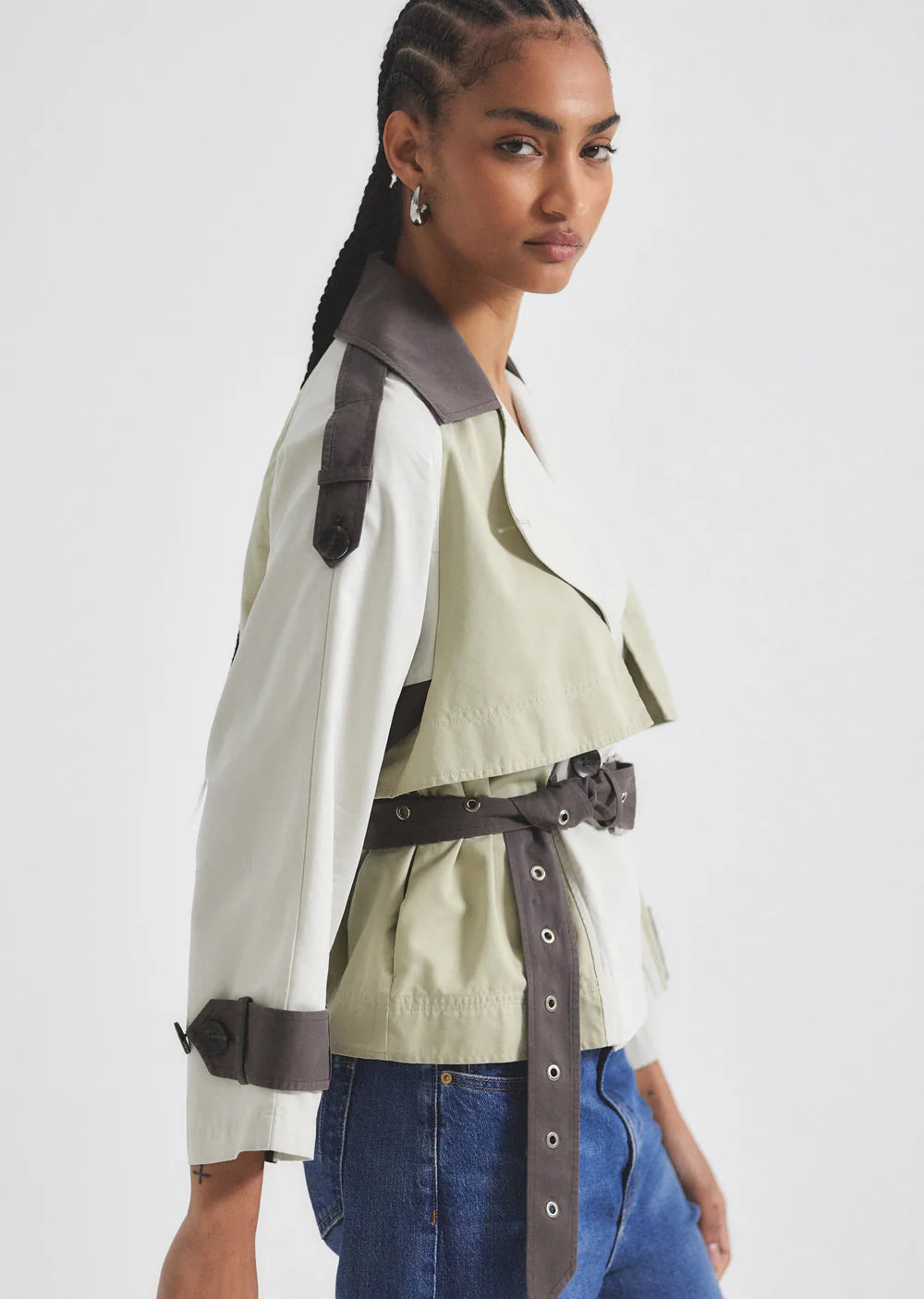 Ines Cropped Trench Jacket - Calico Multi by Derek Lam — view 3