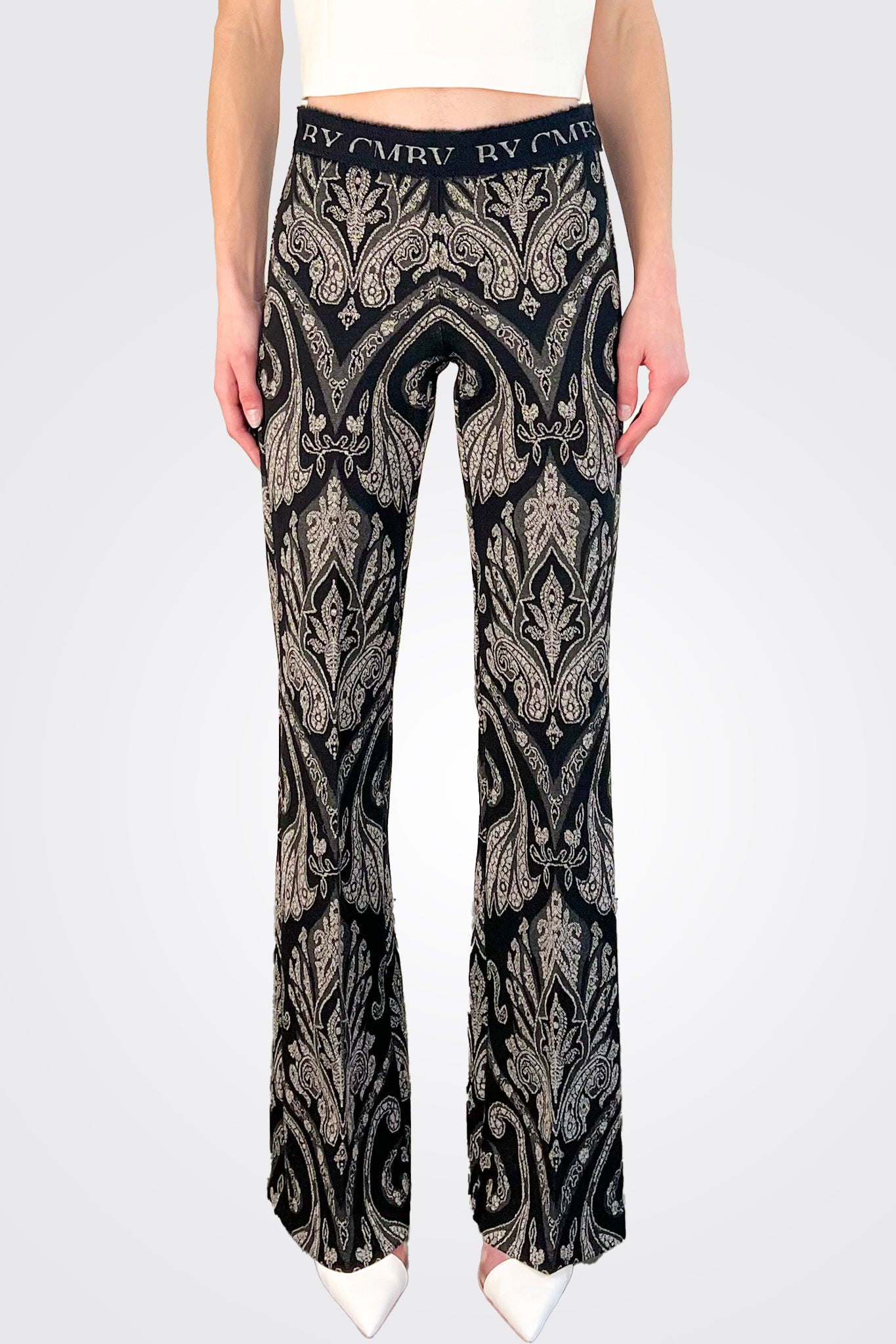 Francis Printed Trousers - Grey by Cambio | 25 South Boutiques