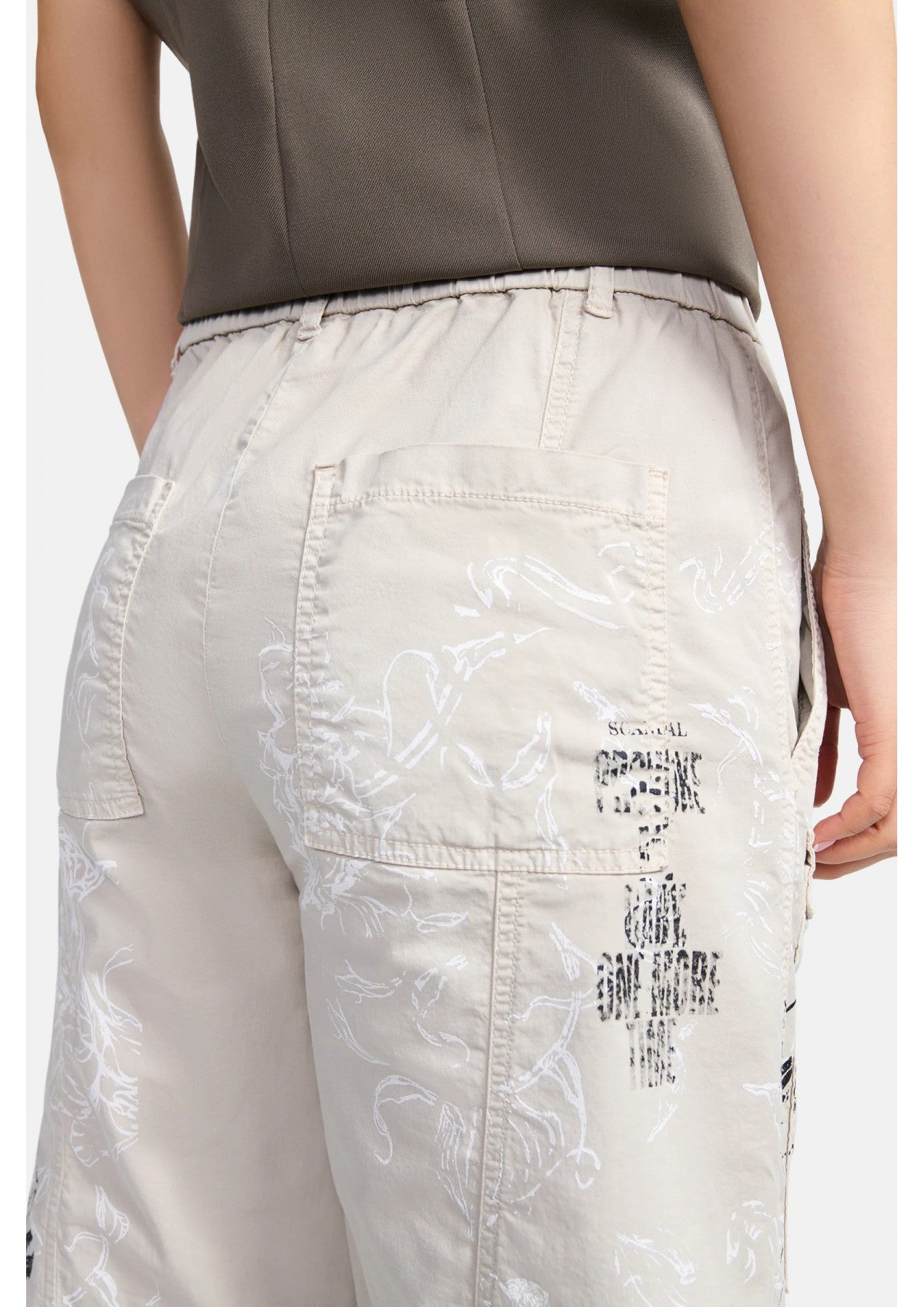 Orange O Shape Trousers - Beige by Cambio — view 3