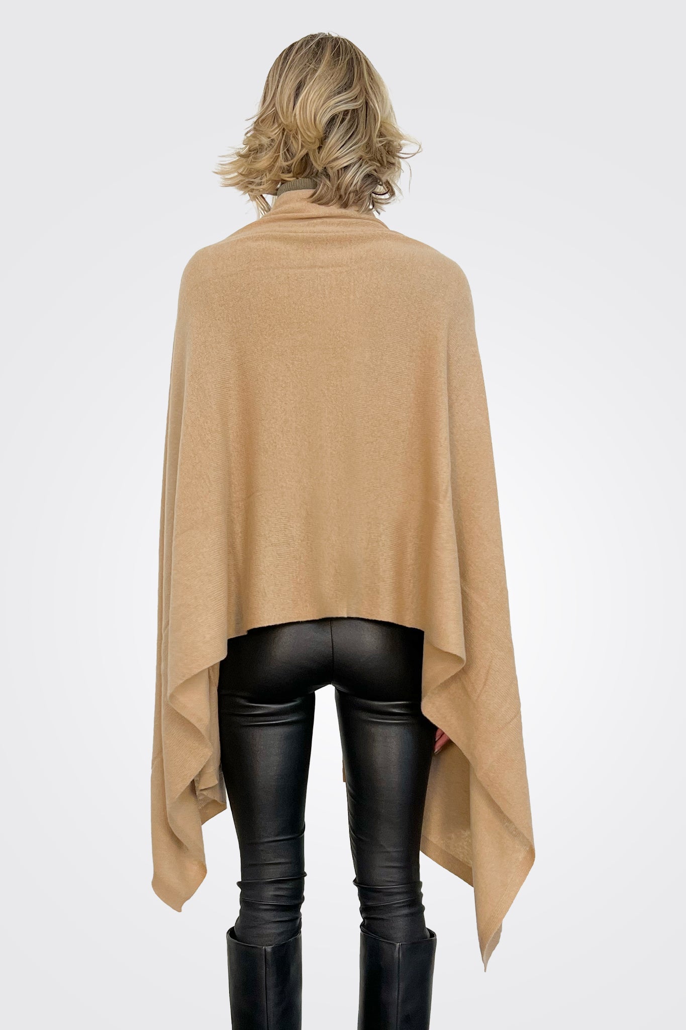 Cashmere Luxe Travel Wrap - Baby Camel by Alashan Cashmere — view 4