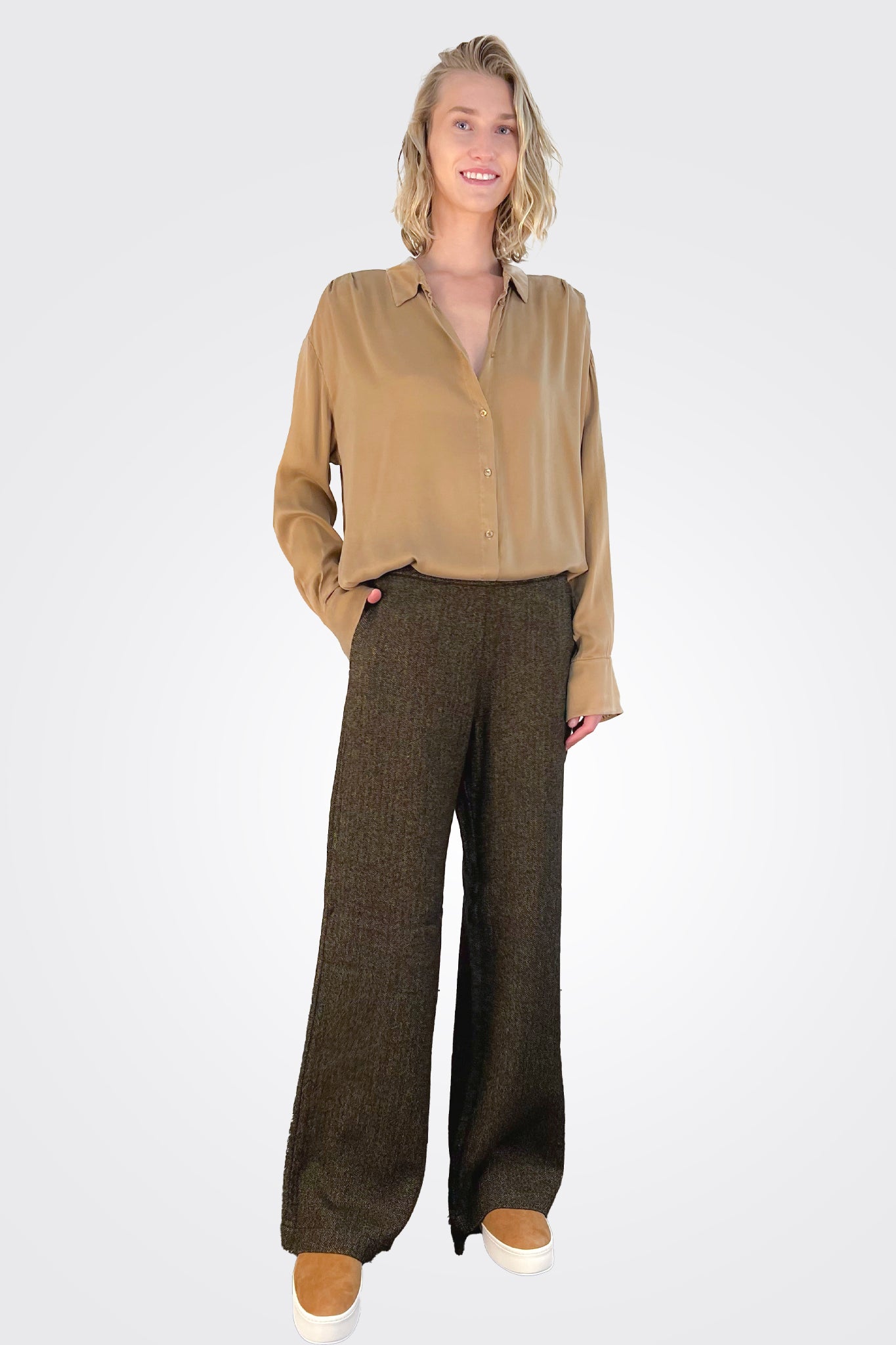 Flare Trousers - Camel by Transit Par-Such | 25 South Boutiques
