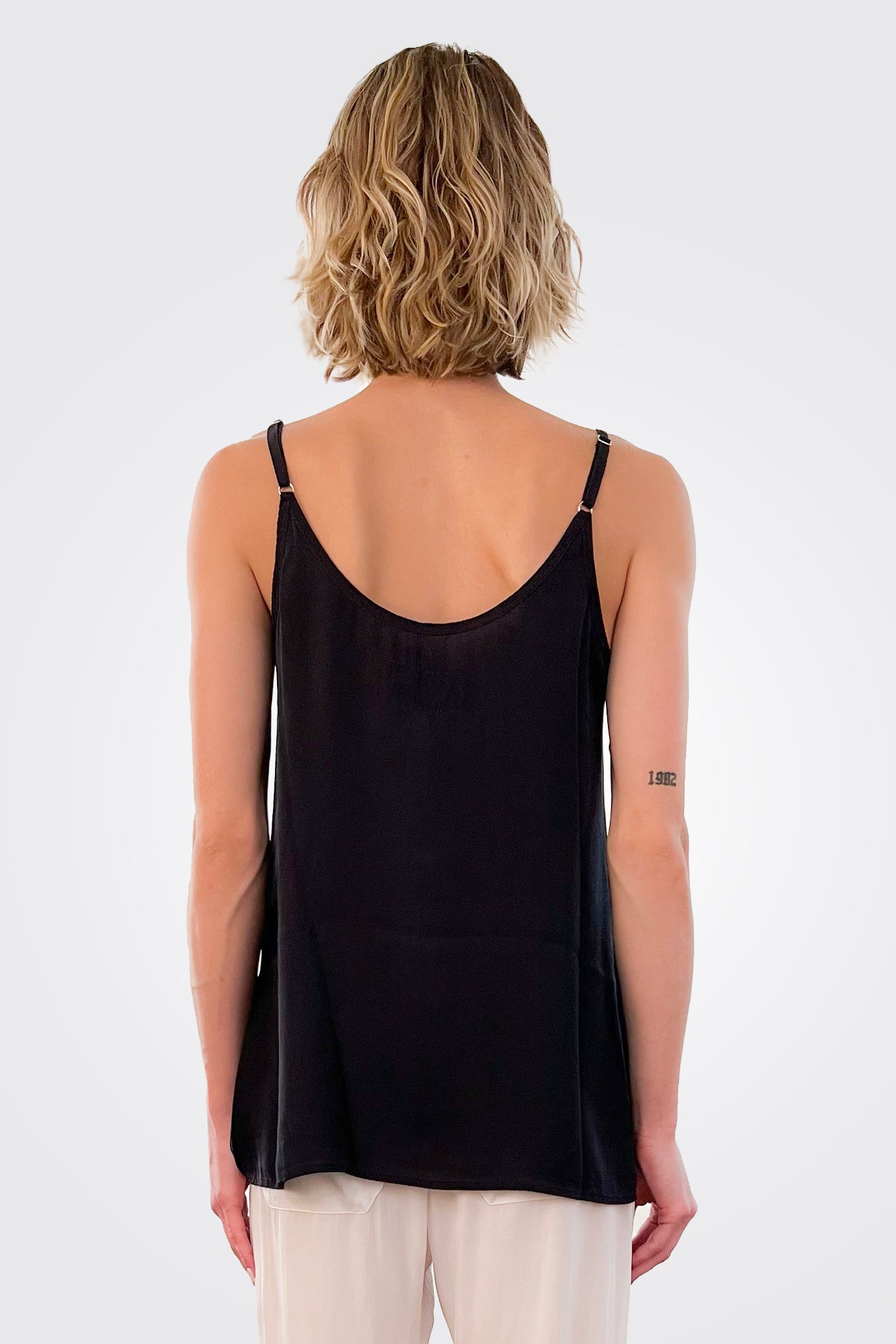 Silk Camisole - Black by Private 0204 — alternate view