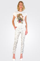 Shely Pants - White Shiny Camo by Bevy Flog | 25 South Boutiques