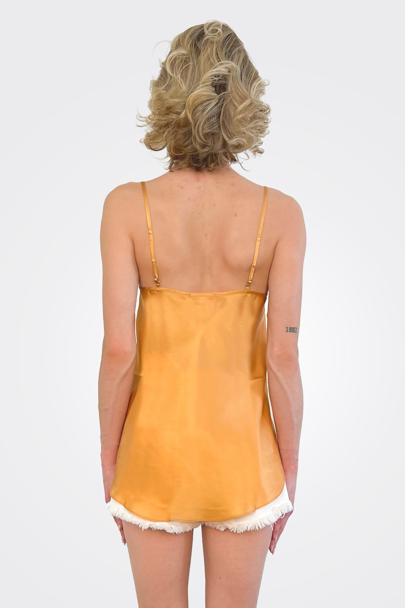Tilma Silk Camisole - Caramel by Mes Demoiselles — alternate view