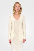 Cotton Linen Silk Cardigan - Natural by Kristensen | 25 South Boutiques