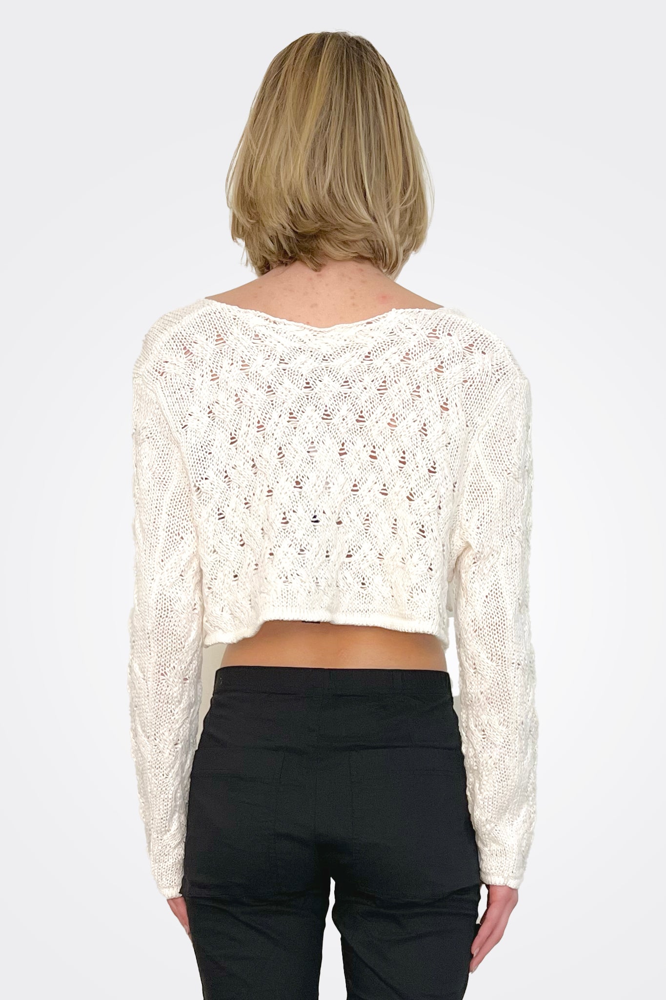 Crop Knit Cardigan - Callas by Rundholz — alternate view