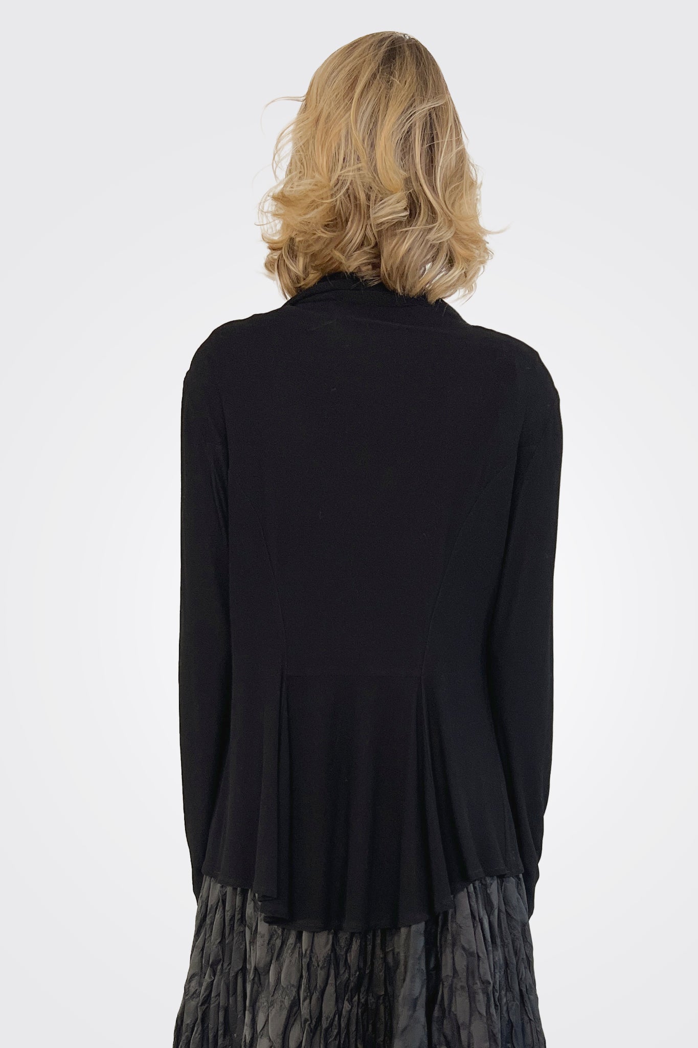 Collared Cardigan - Black by Anett Rostel — view 3