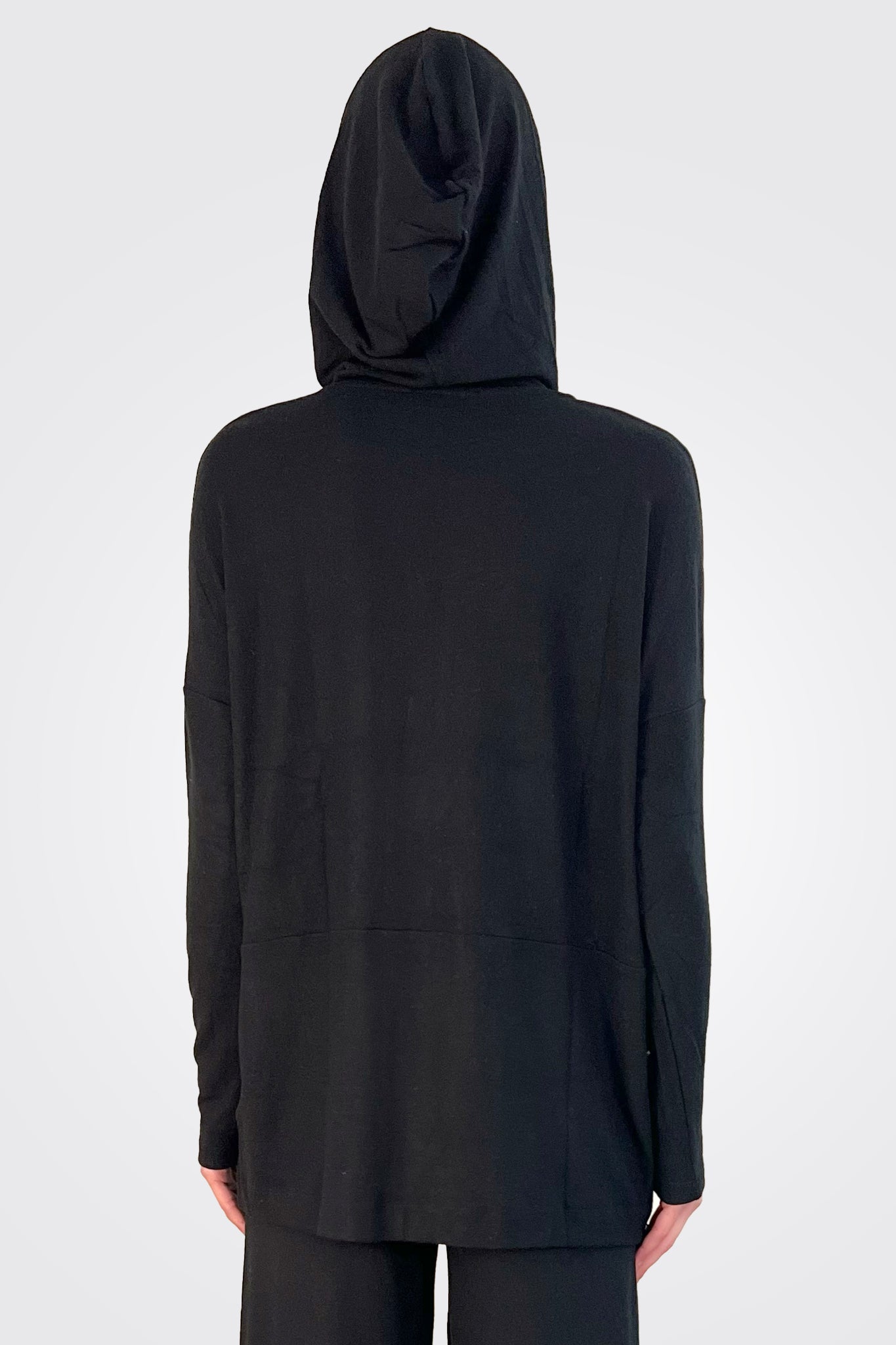 Hooded Cardigan - Black by Stark X — view 3