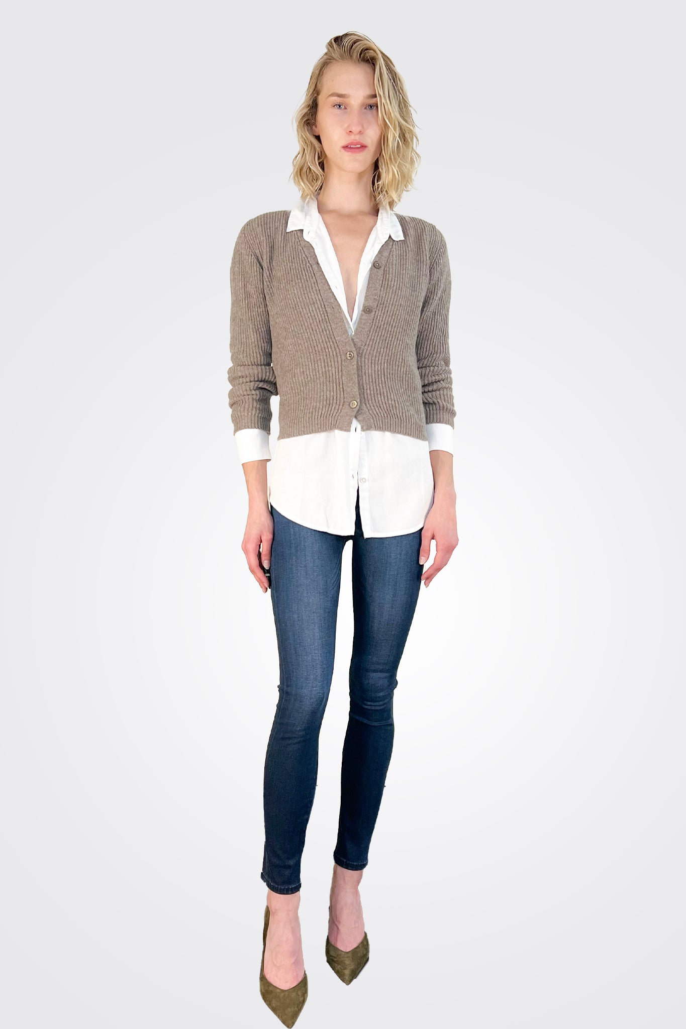 Rib Cardigan - Drift by Private 0204 — alternate view