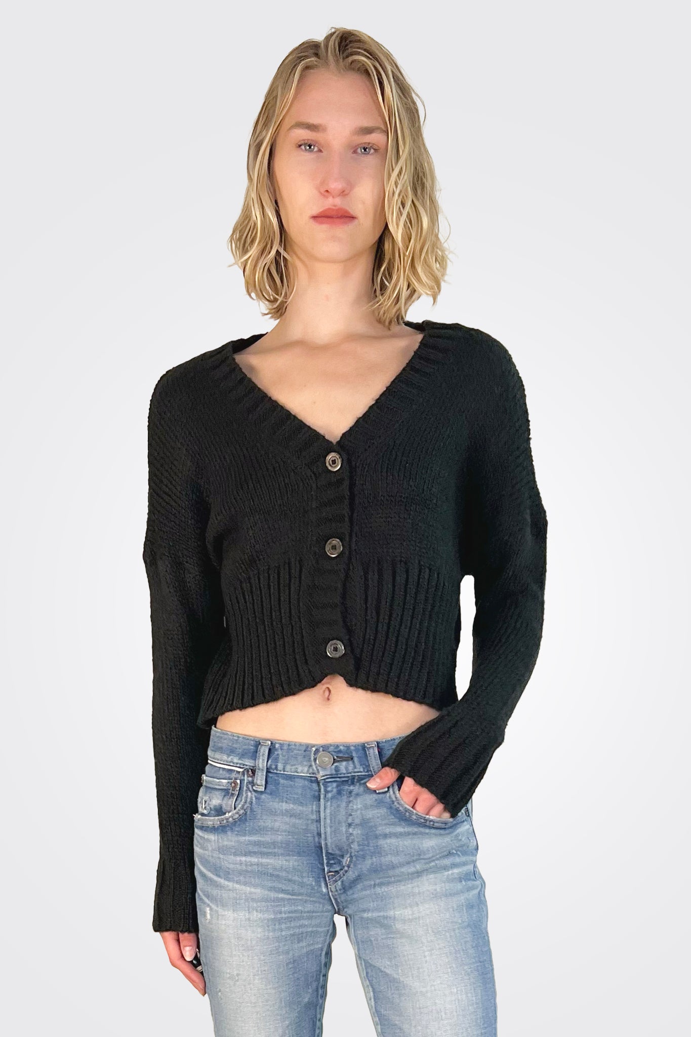 Jac Cropped Cardi - Black by Wooden Ships | 25 South Boutiques