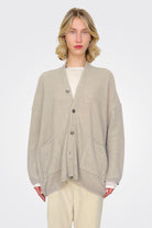 Fine Boucle Knit Cardigan - Greige by Pas de Calais | 25 South Boutiques