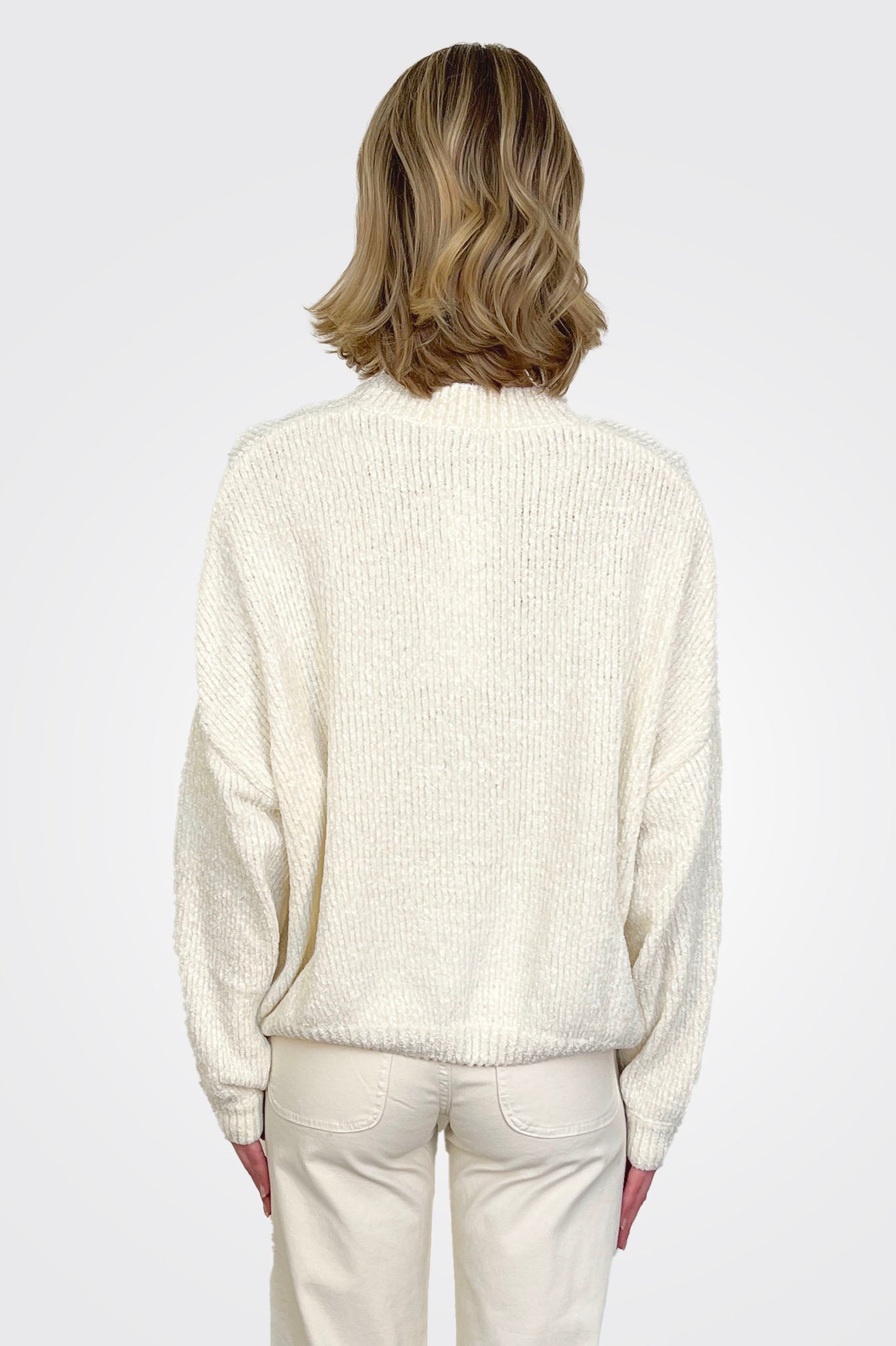 Button Cardigan - Cream by MeiMeij — view 3