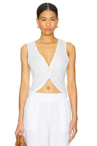 Caspian Twist Top - White by LA Made | 25 South Boutiques