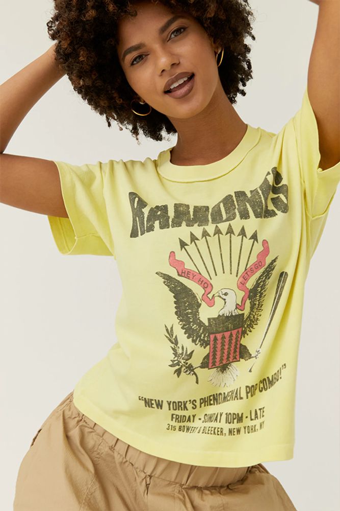 The Ramones Bowery Bleeker Tee - Sunfaded Citron by DayDreamer | 25 South Boutiques