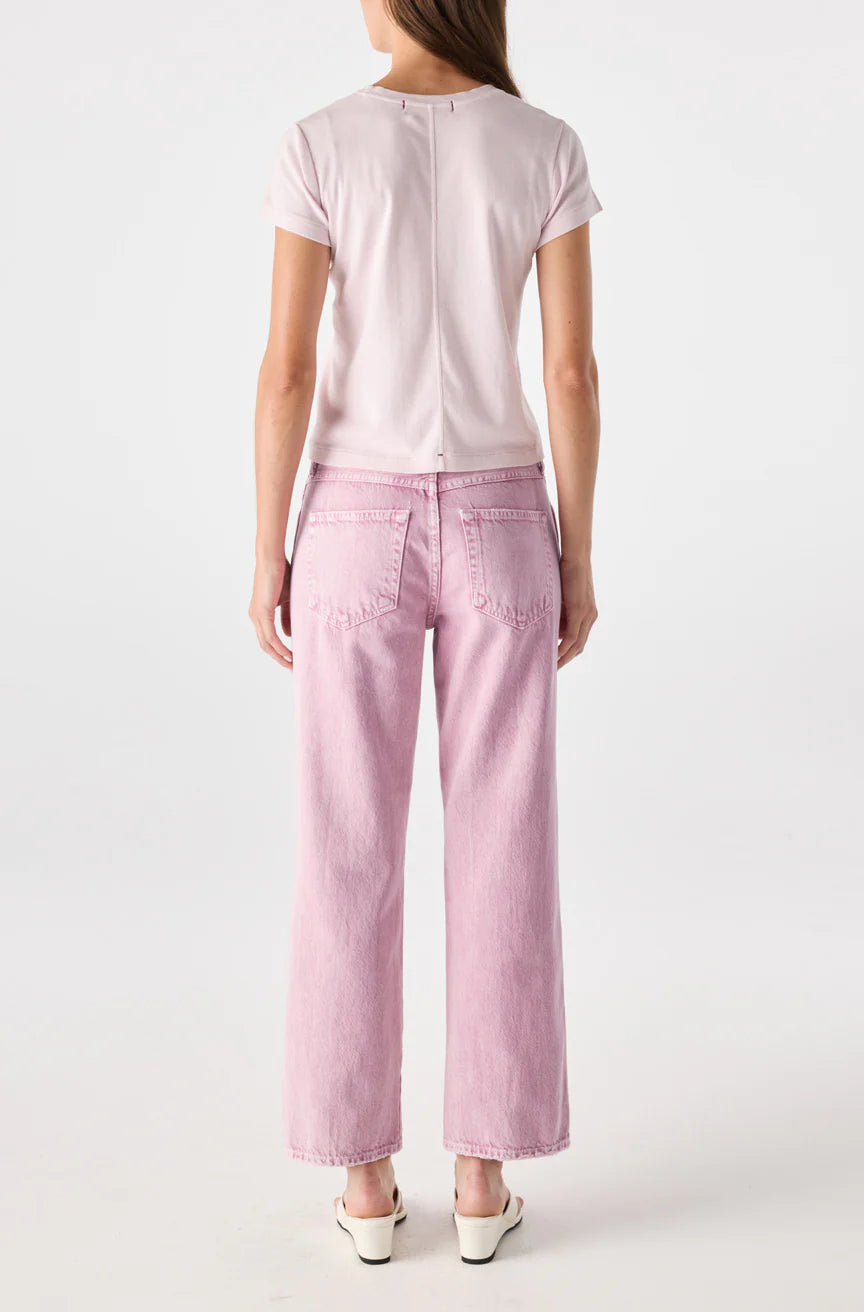 Billie Straight Leg Crop Jean - Rosestone by AMO — view 3