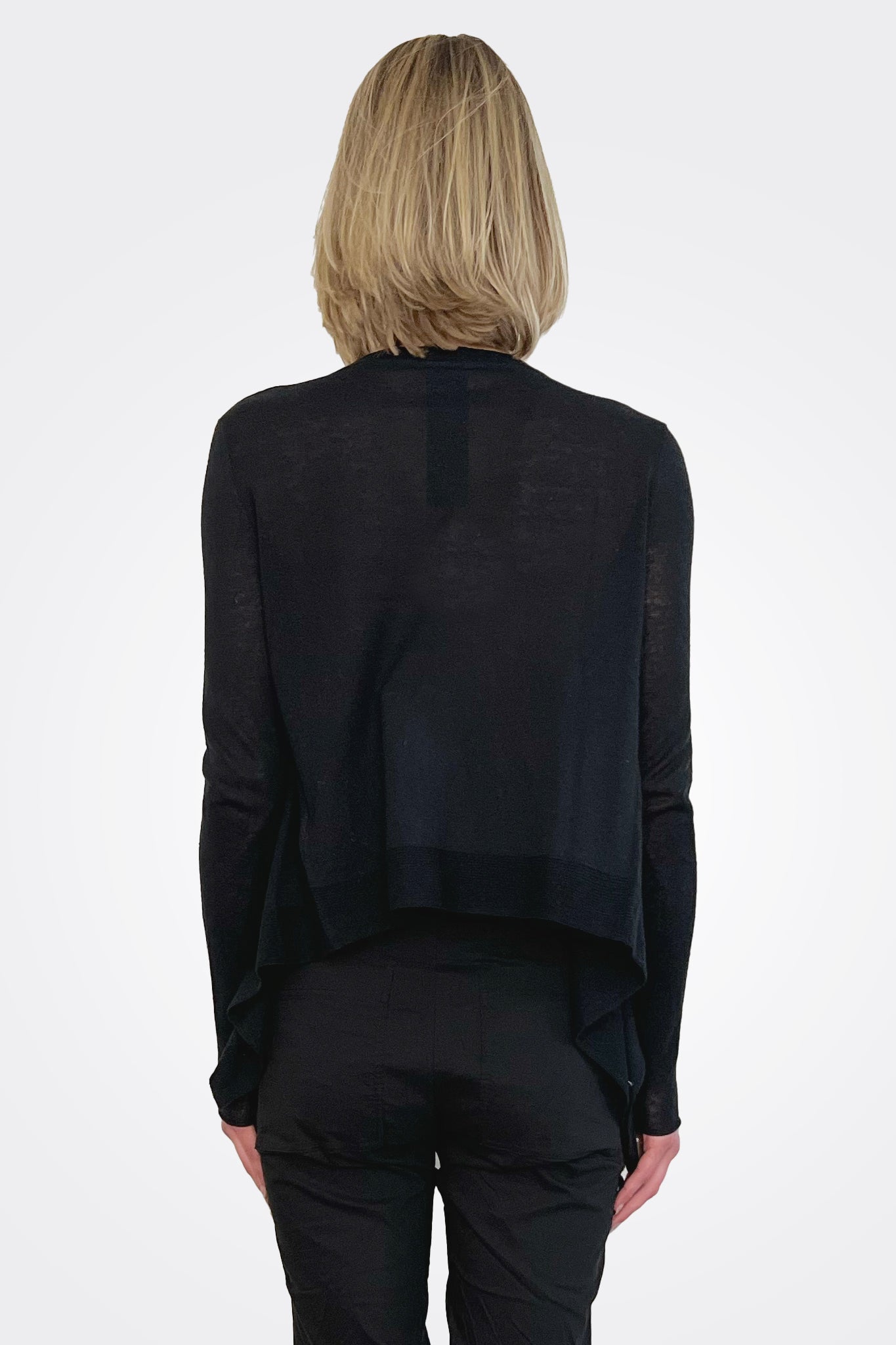 Open Cardigan - Black by Rundholz — alternate view