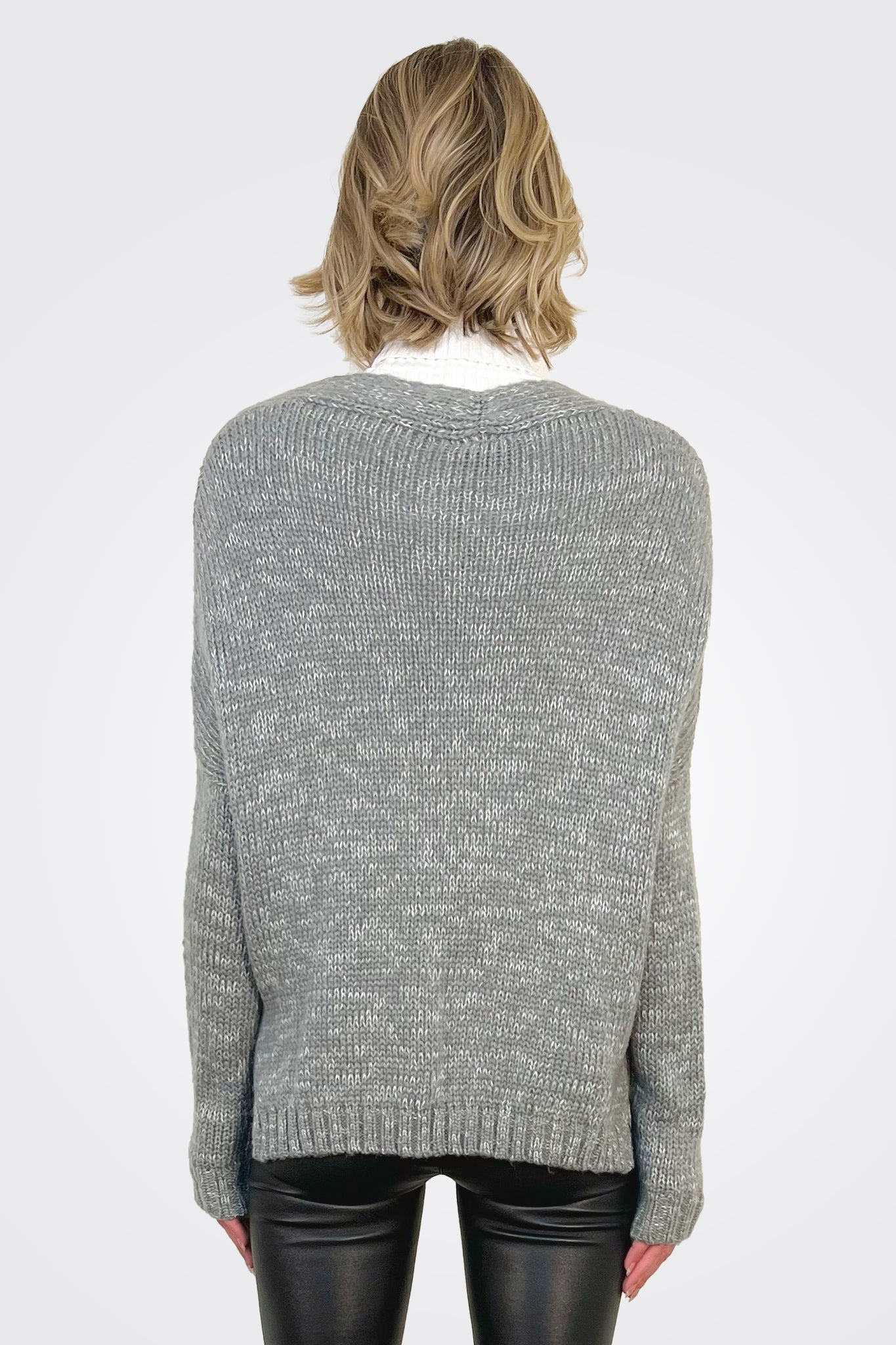 Melange Cozy Cardigan - Cement by Wooden Ships — alternate view