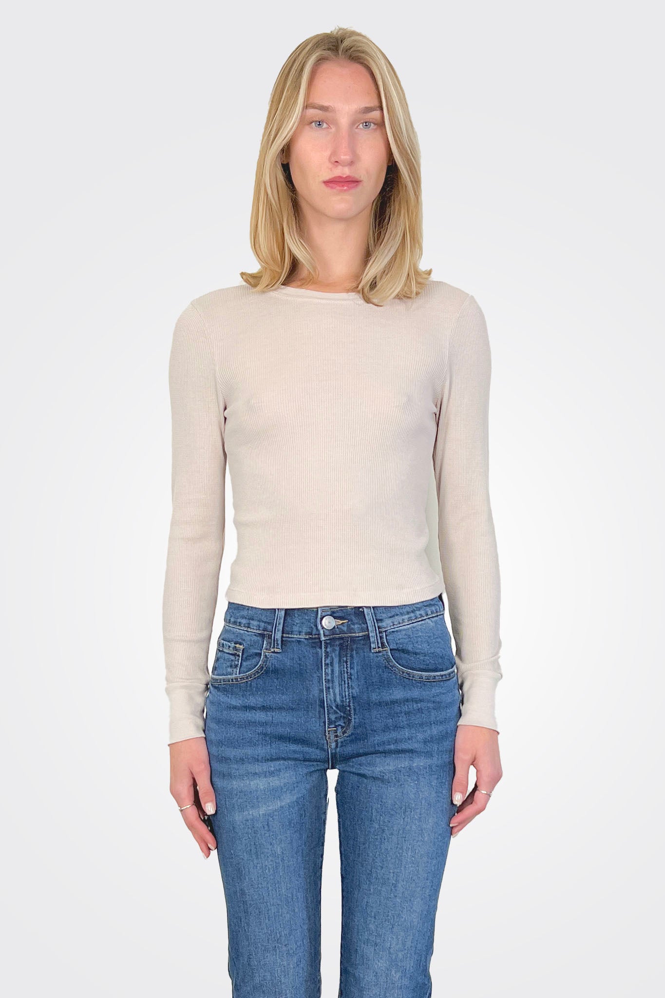 Palmer Crop Crew Tee - Cement by Michael Stars | 25 South Boutiques