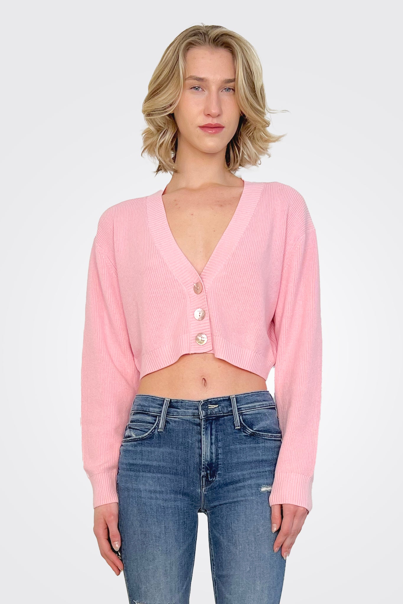 Naomi Mini Cardigan - Candy Floss by Crush Cashmere | 25 South Boutiques