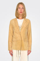 Lucia Suede Leather Jacket - Chamois by Jakett — alternate view