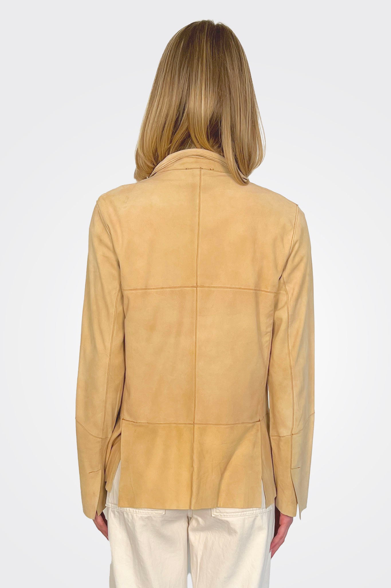 Lucia Suede Leather Jacket - Chamois by Jakett — view 3
