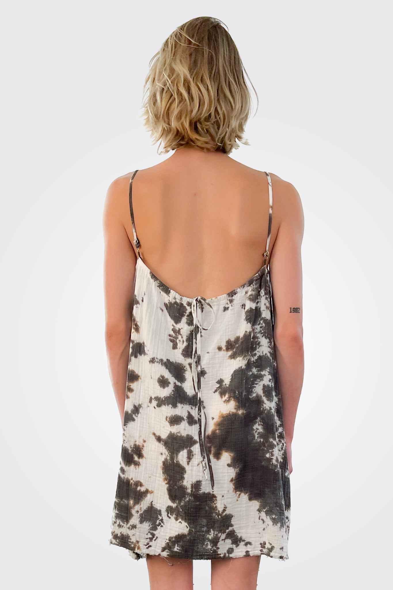 Back Synch Mini Dress - Charcoal by Stark X — view 3