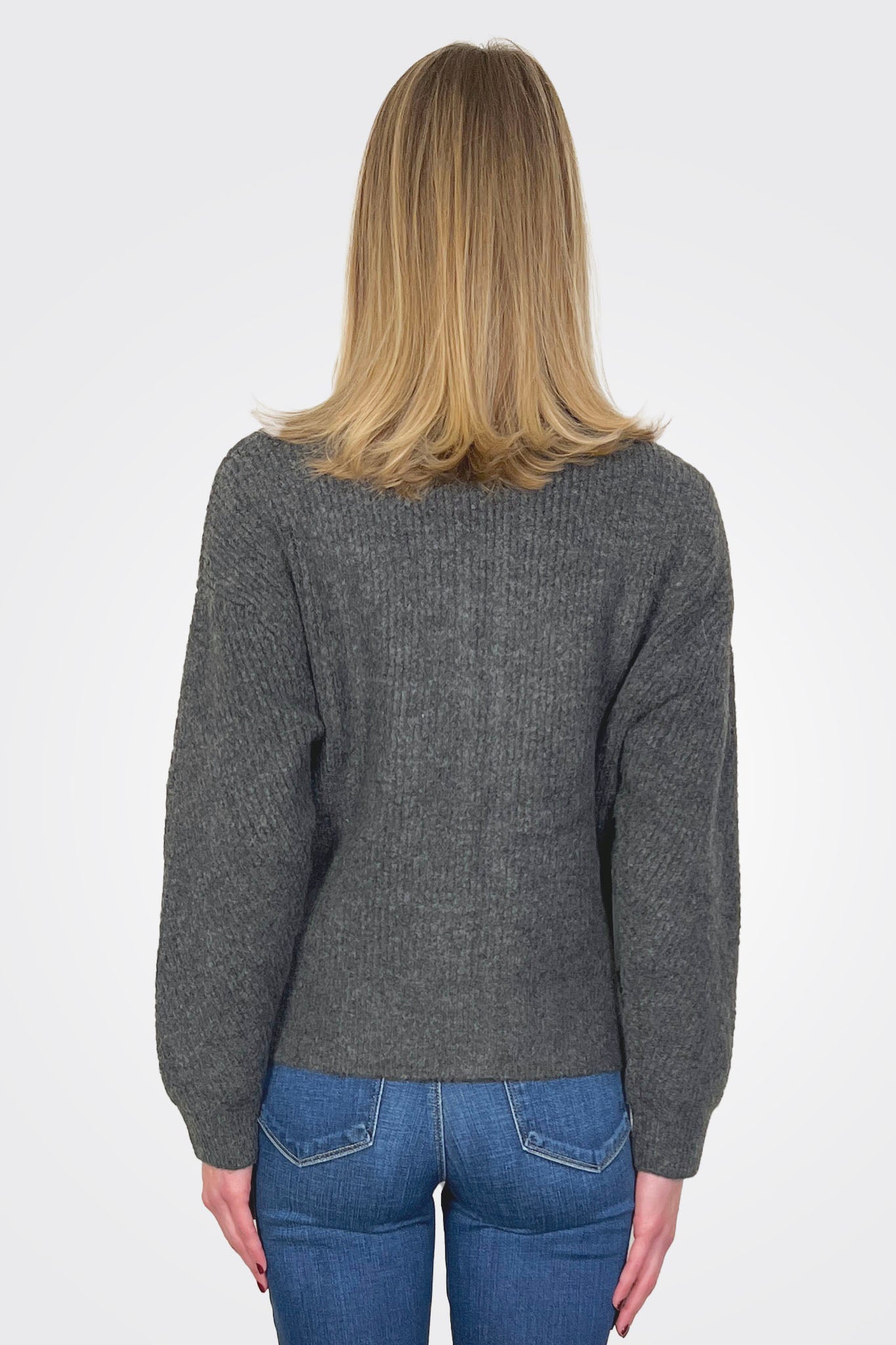 Cali Zip Up Sweater - Charcoal by Michael Stars — view 3
