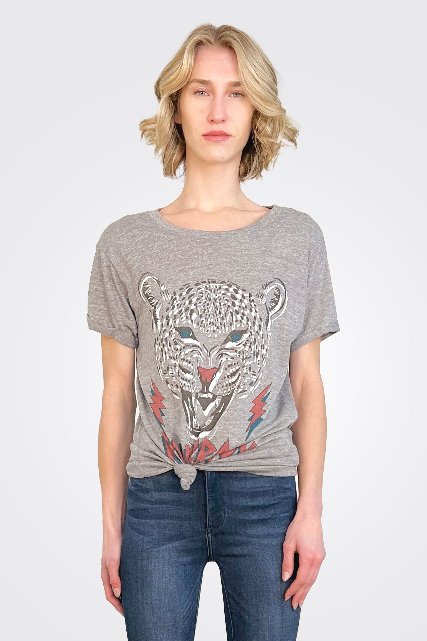 Rock N Roll Tiger Tee - Streaky Greay by Chaser | 25 South Boutiques