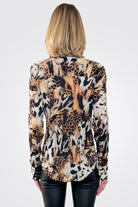 Jaguar Button Down Blouse - Multi by Cino — view 3