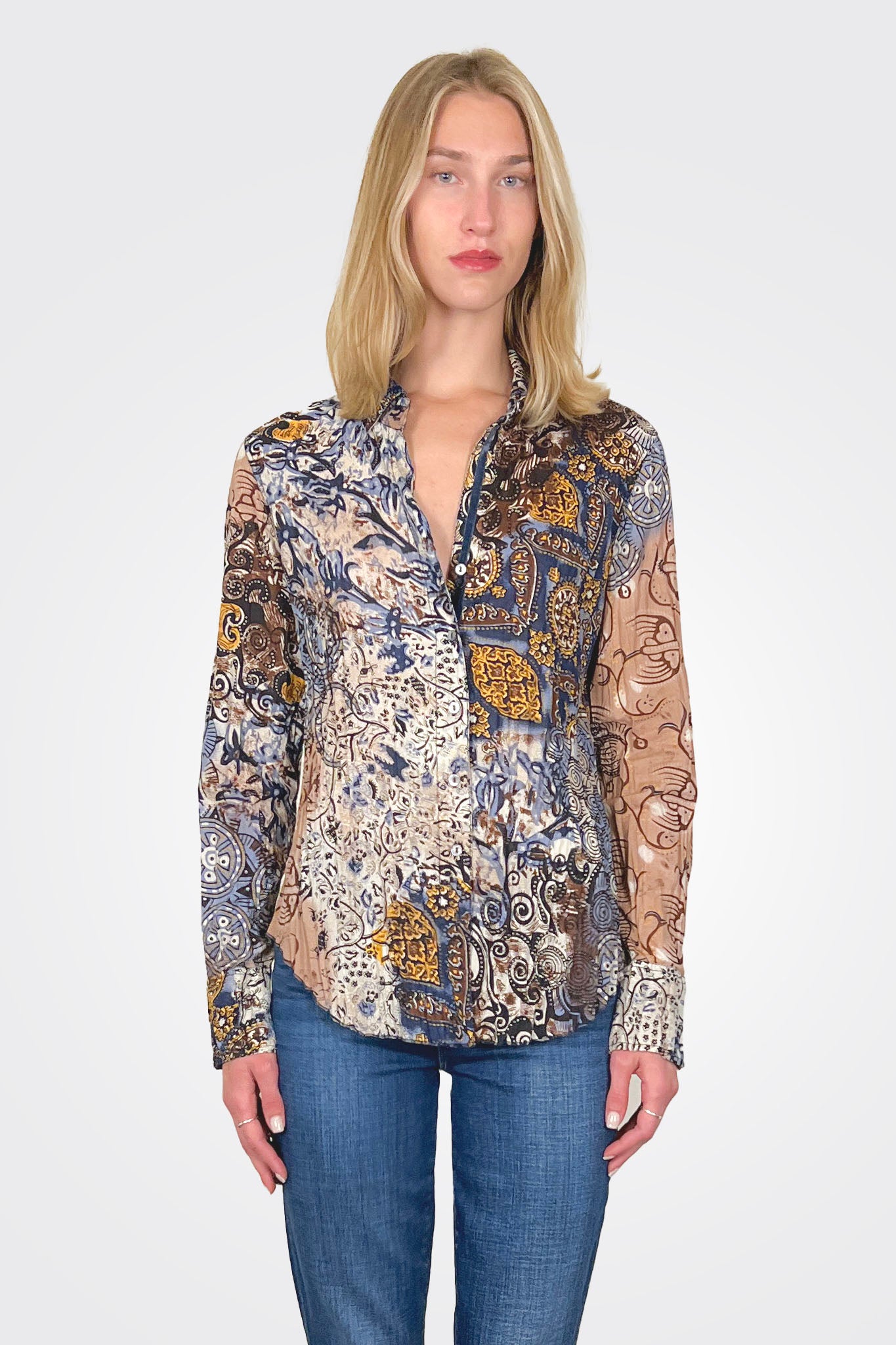 Printed Button Down Shirt - Ice by Cino | 25 South Boutiques