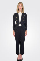 Carrot Oxford Trousers - Nero by Circolo | 25 South Boutiques