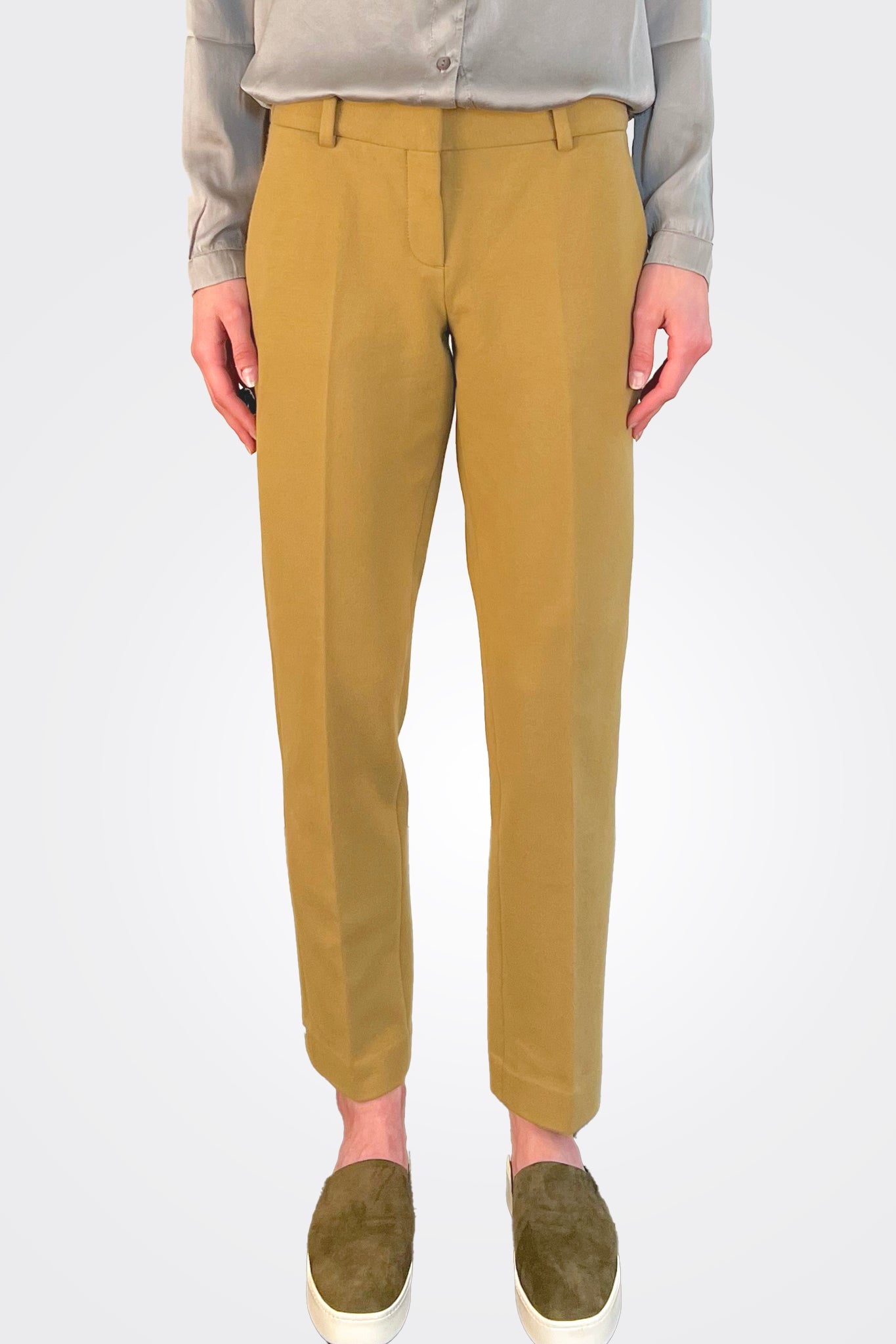 Cashmere Touch Chino Trousers - Liquirizia by Circolo — view 4