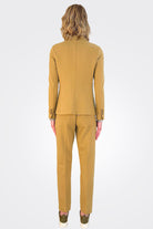 Cashmere Touch Chino Trousers - Liquirizia by Circolo — view 3