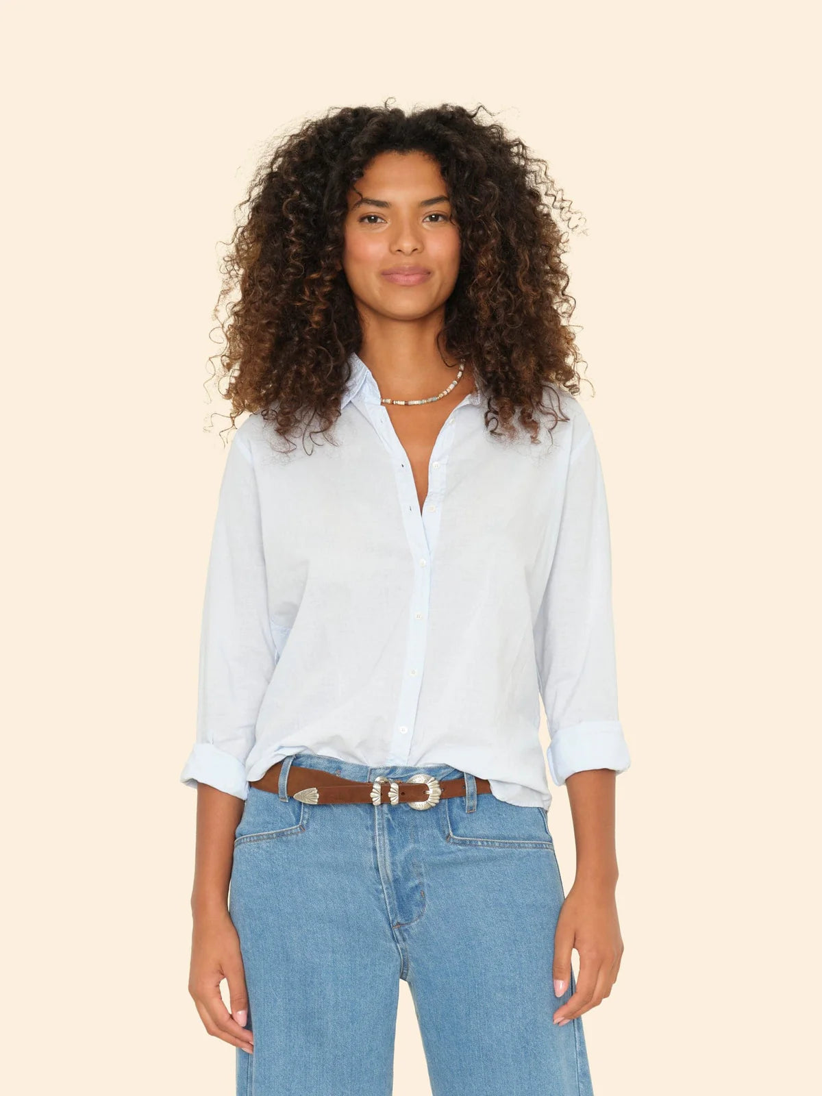 Beau Cotton Shirt - Skylight by Xirena | 25 South Boutiques