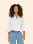 Beau Cotton Shirt - Skylight by Xirena | 25 South Boutiques