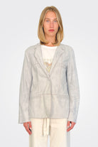 Lucia Suede Leather Jacket - Cloud by Jakett — alternate view