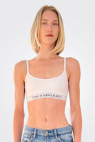 Logo Bralette - Cloud White by Polo Ralph Lauren — view 3
