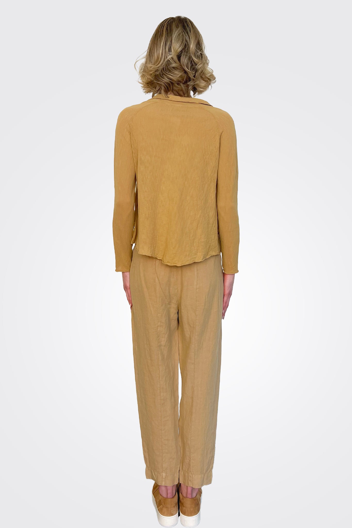 Linen Comfort Trousers - Camel by Transit Par-Such — alternate view
