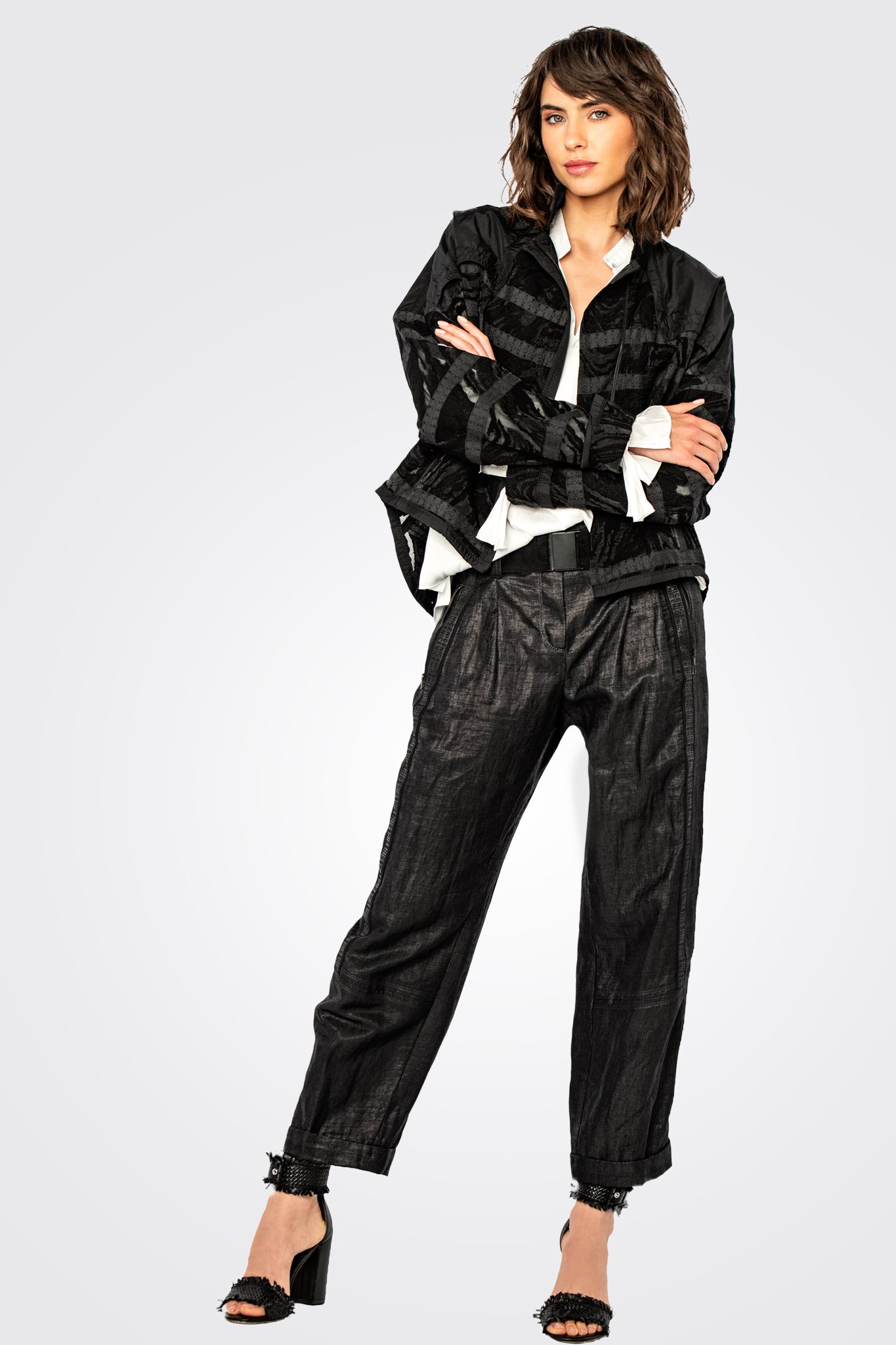 Glossy Linen Trousers - Coal by Beate Heymann | 25 South Boutiques