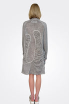 Long Sleeve Shirt Dress - Coal Cloud 70% by Rundholz — alternate view